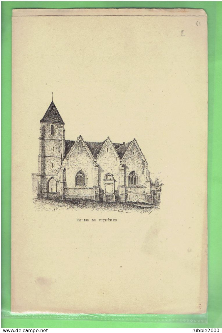 1900 EGLISE DE VICHERES EURE ET LOIR - Centre - Val De Loire