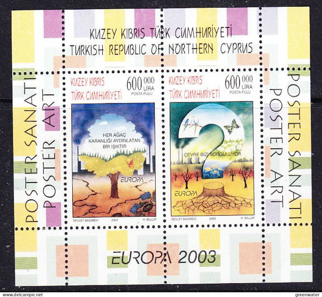 Europa Cept 2003 Northern Cyprus M/s ** Mnh (59559B) Rock Bottom - 2003