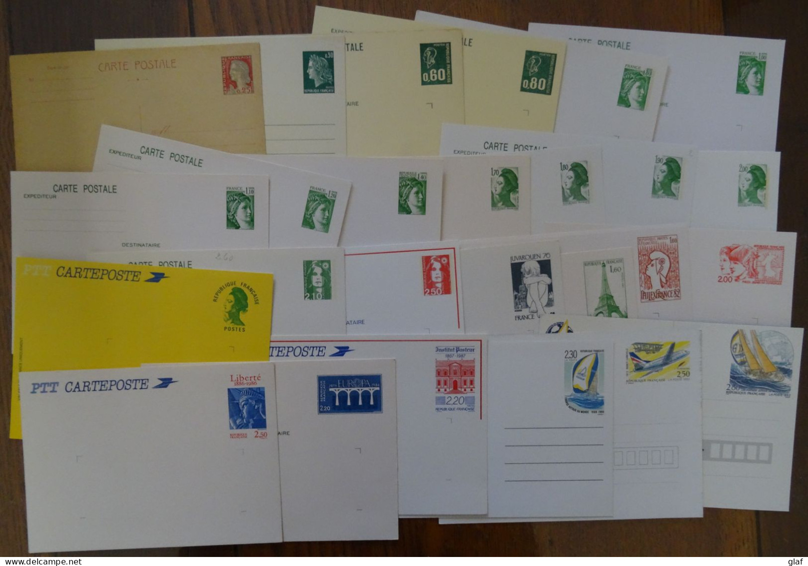 26 Entiers Postaux Cartes Postales Neuves (années 1960 à 1990) – TP Usage Courant Ou Commémoratifs - Cartoline Postali E Su Commissione Privata TSC (ante 1995)