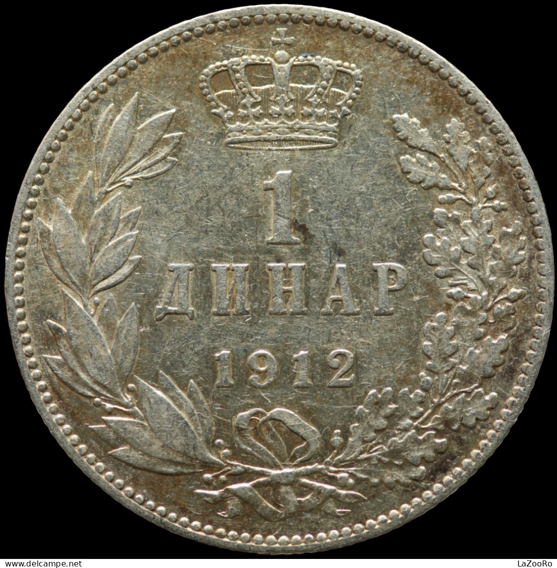 LaZooRo: Serbia 1 Dinar 1912 XF - Silver - Serbie
