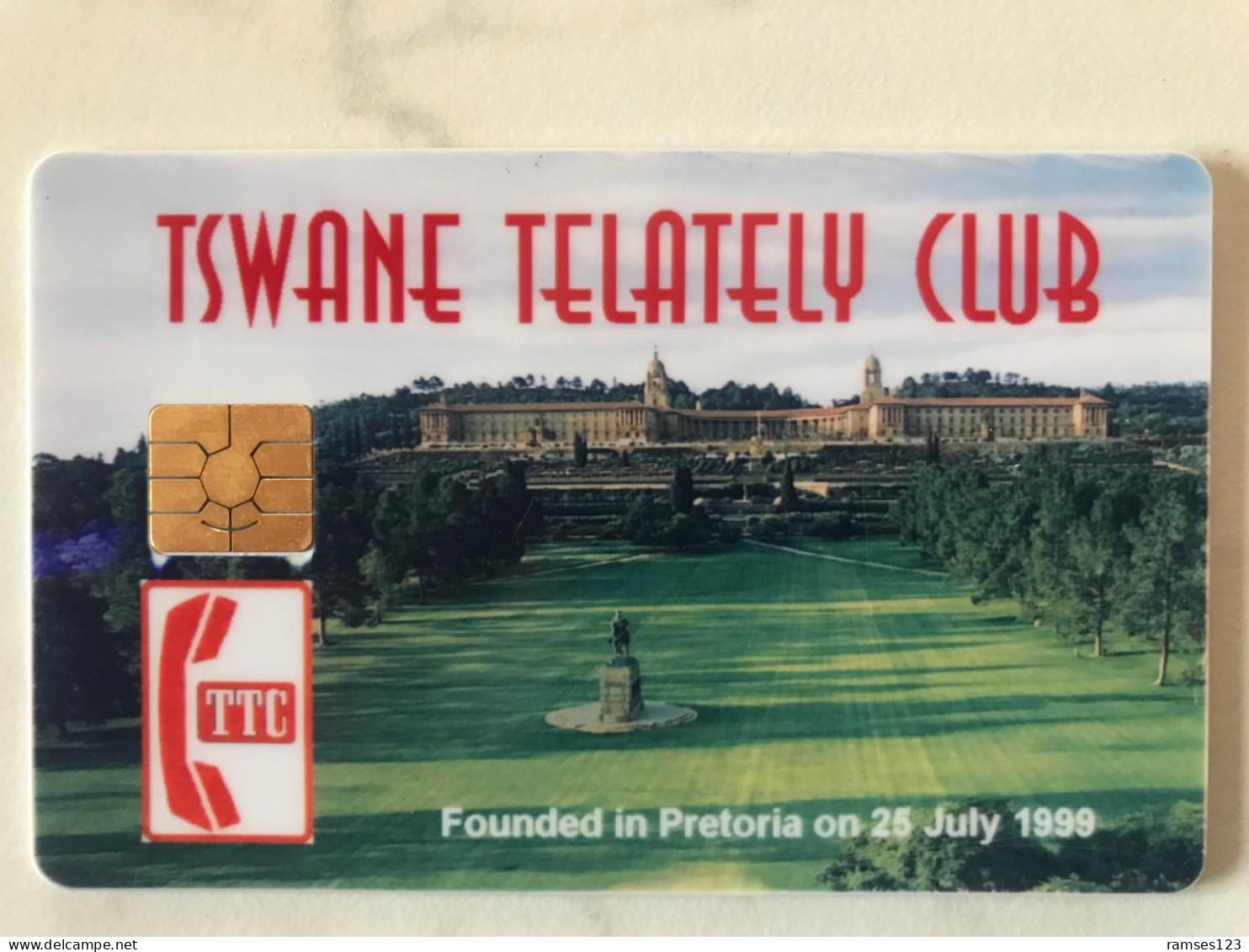 RRRR   SOUTH AFRICA  TTC    TSWANE TELATELY CLUB  FOUNDED IN PRETORIA 1999   RRRR - South Africa