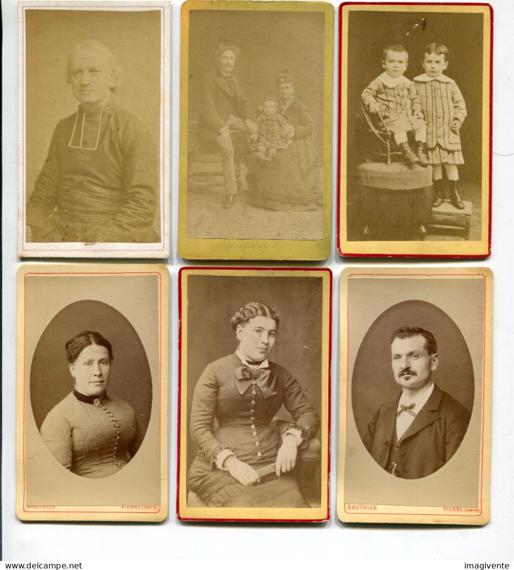 Lot De 6 CDV Cartes Photos  VIENNE Isère  GAUTHIER - Sin Clasificación