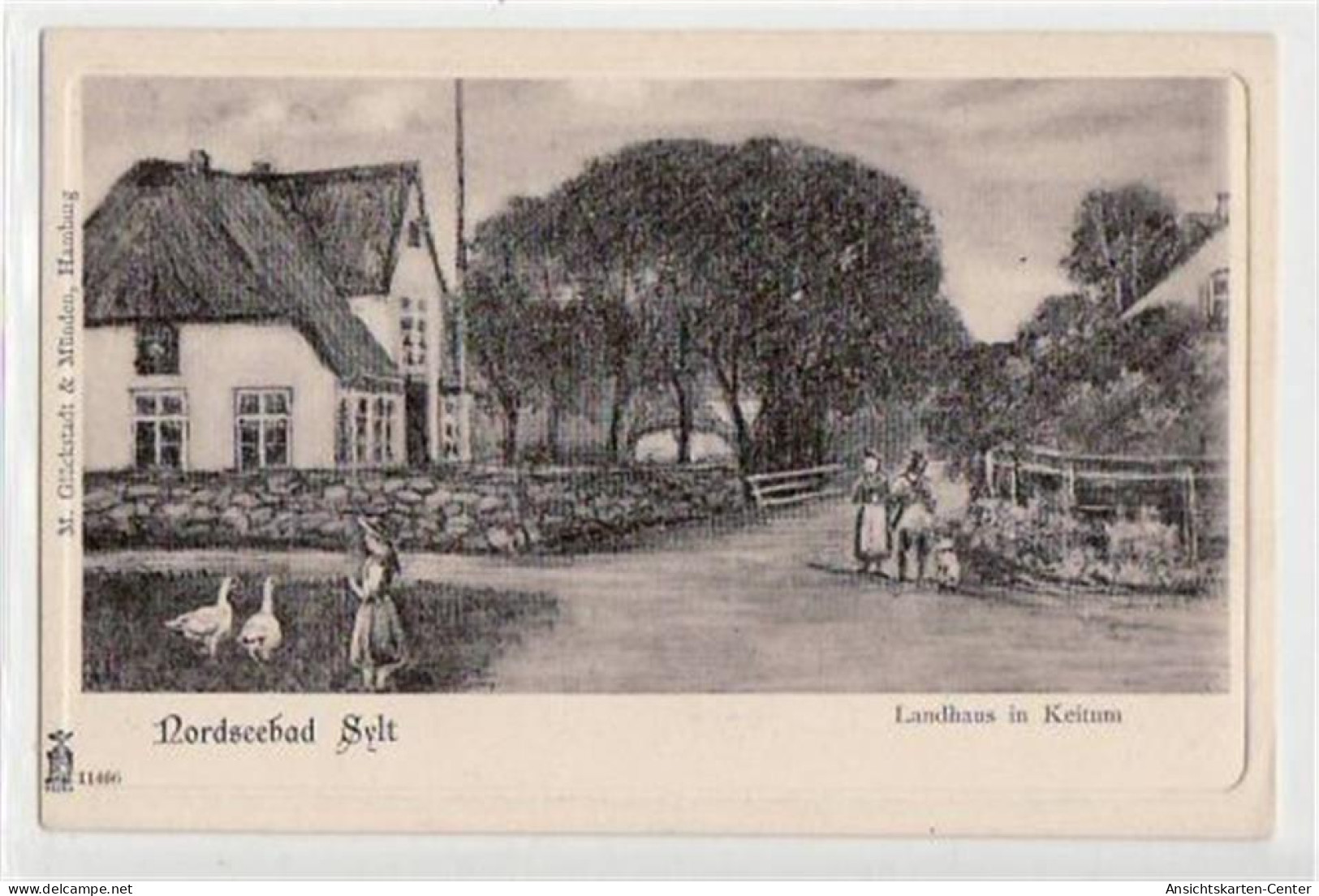 39069604 - Keitum A. Sylt, Kuenstlerkarte Mit Landhaus. Ungelaufen Um 1900 Gute Erhaltung. - Sylt