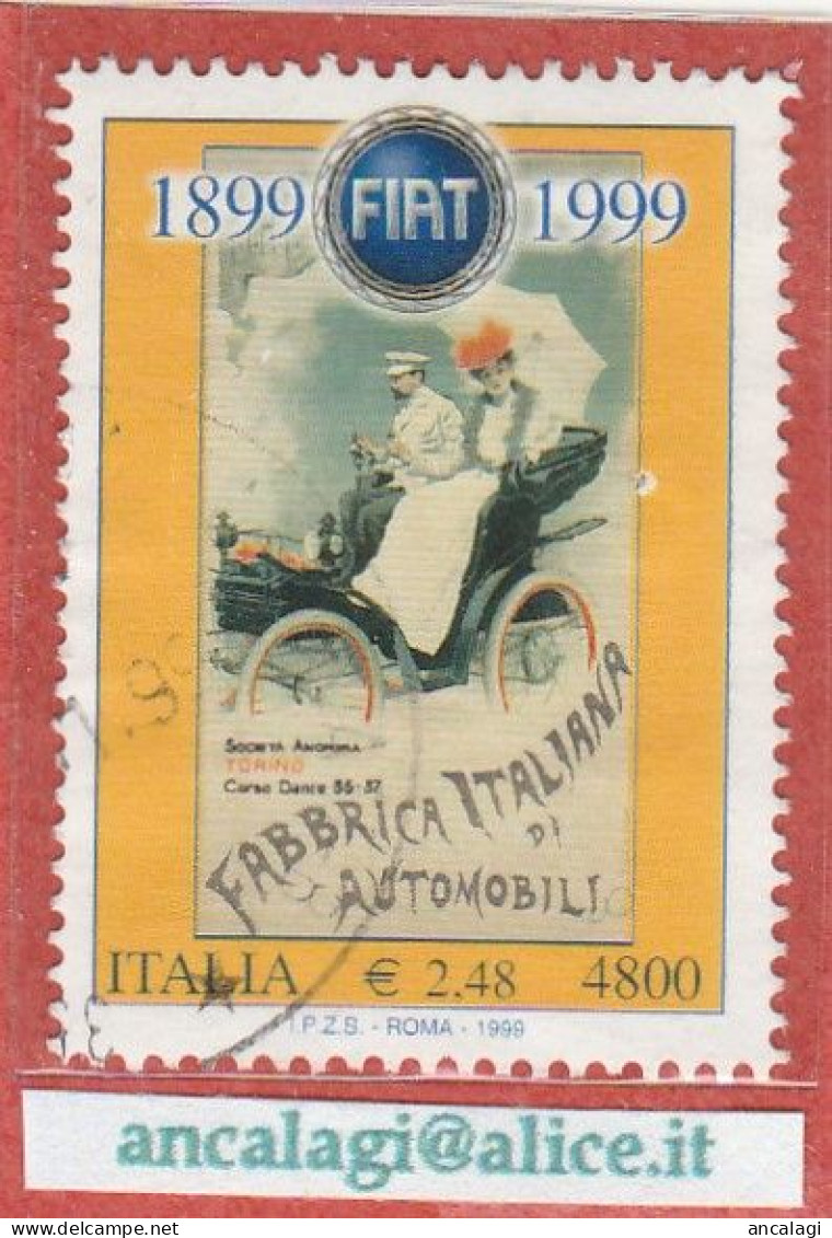 USATI ITALIA 1999 - Ref.0816 "CENTENARIO FIAT" 1 Val. - - 1991-00: Used