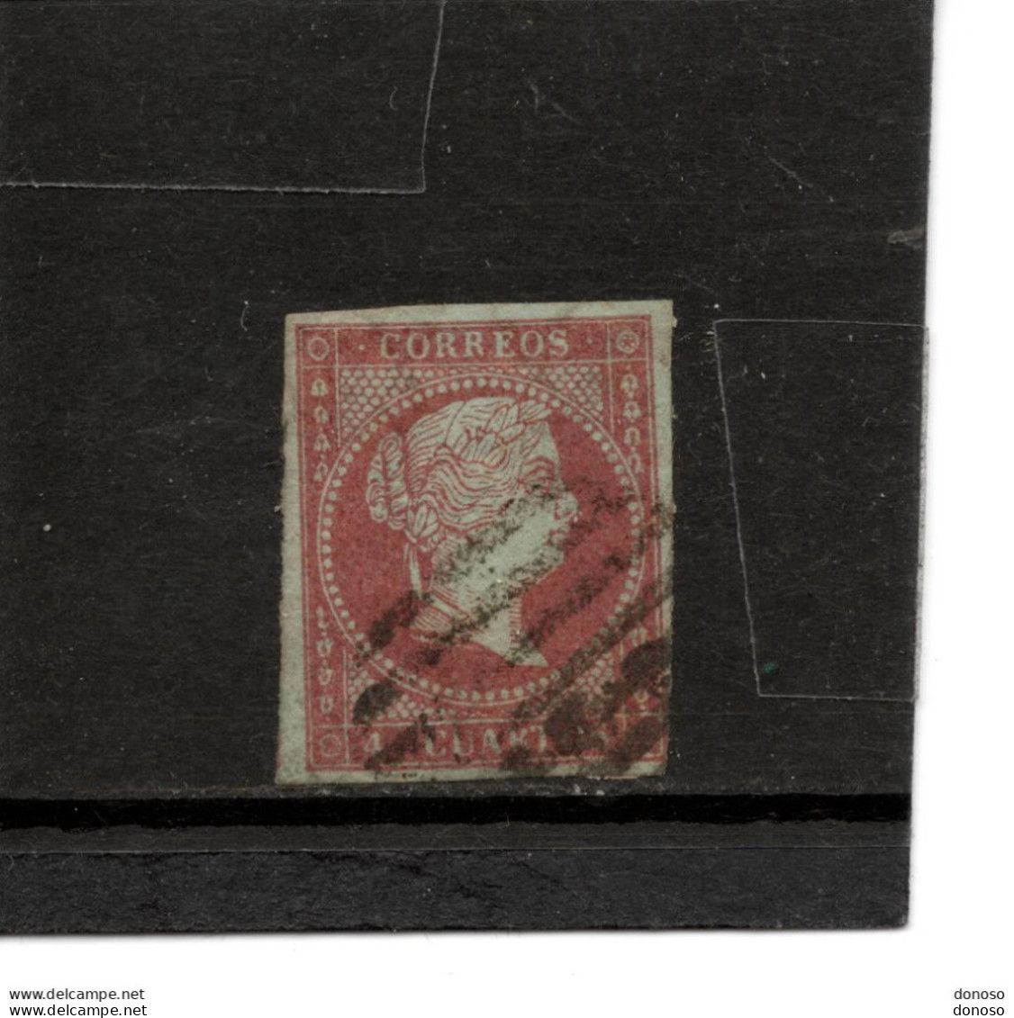 ESPAGNE 1855 Isabelle II  Yvert 35a Oblitéré, Used Cote : 12,50 Euro - Used Stamps