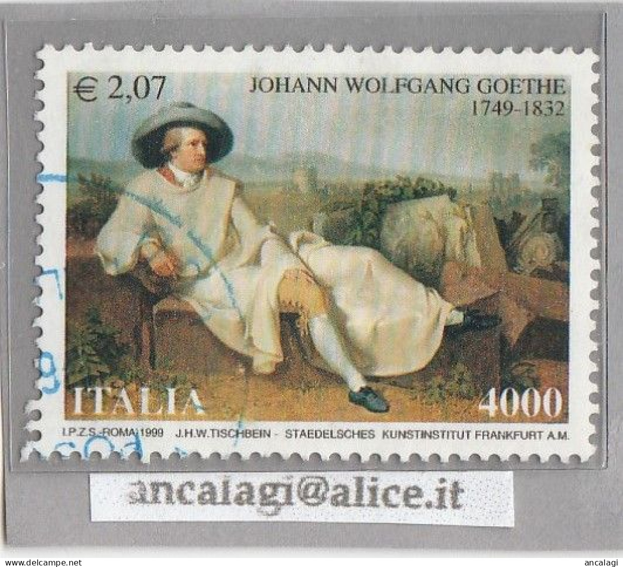 USATI ITALIA 1999 - Ref.0817 "JOHANN WOLFANG GOETHE" 1 Val. - - 1991-00: Usados