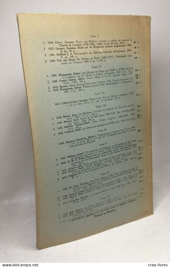 Nuages Esthétiques Et Granit Du Socle Pour Nos Artistes Peintres. Académie Royale Des Beaux-Arts Mémoires (tome XII Fasc - Art