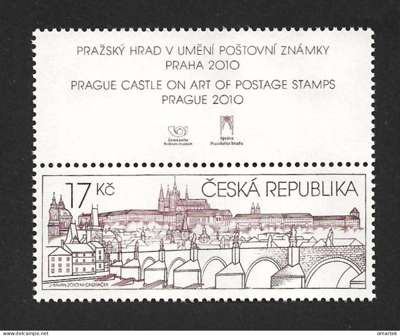 Czech Republic 2010 MNH ** Mi 630 Zf Sc 3423 Prague Castle In The Art Of Postage Stamp. Coupon. Tschechische Republik - Unused Stamps