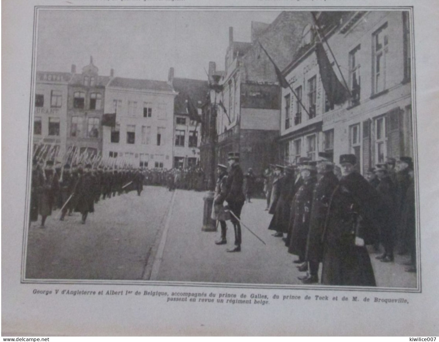 Guerre 14 18 Furnes  Georges V  Albert  1er  Prince De Galles  Prince De Teck   Broqueville à FURNES  Revue De L  Armée - Veurne