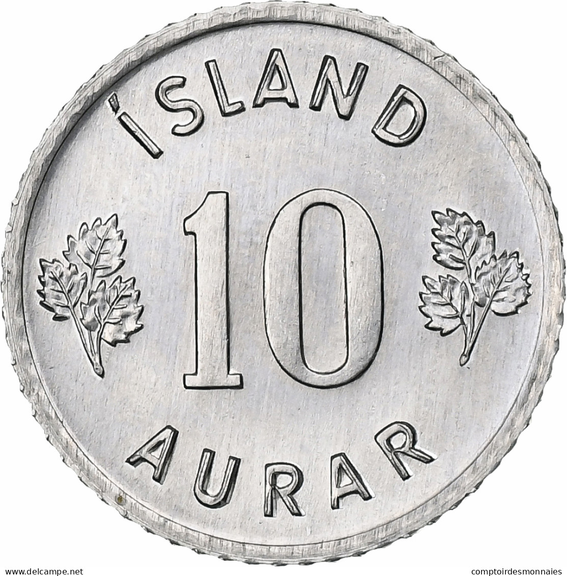 Islande, 10 Aurar, 1974, Aluminium, SUP, KM:10a - IJsland