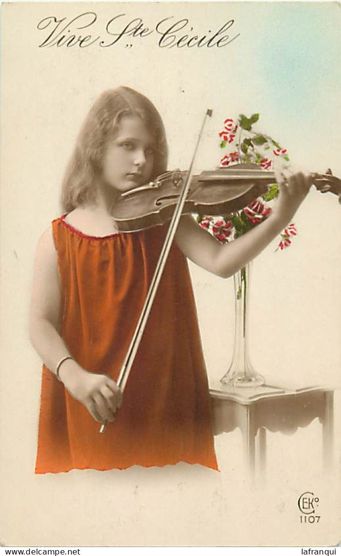 Themes Div-ref VV594- Enfants - Vive Sainte Ste Cecile - Musique - Violoniste - Violon - - Portraits