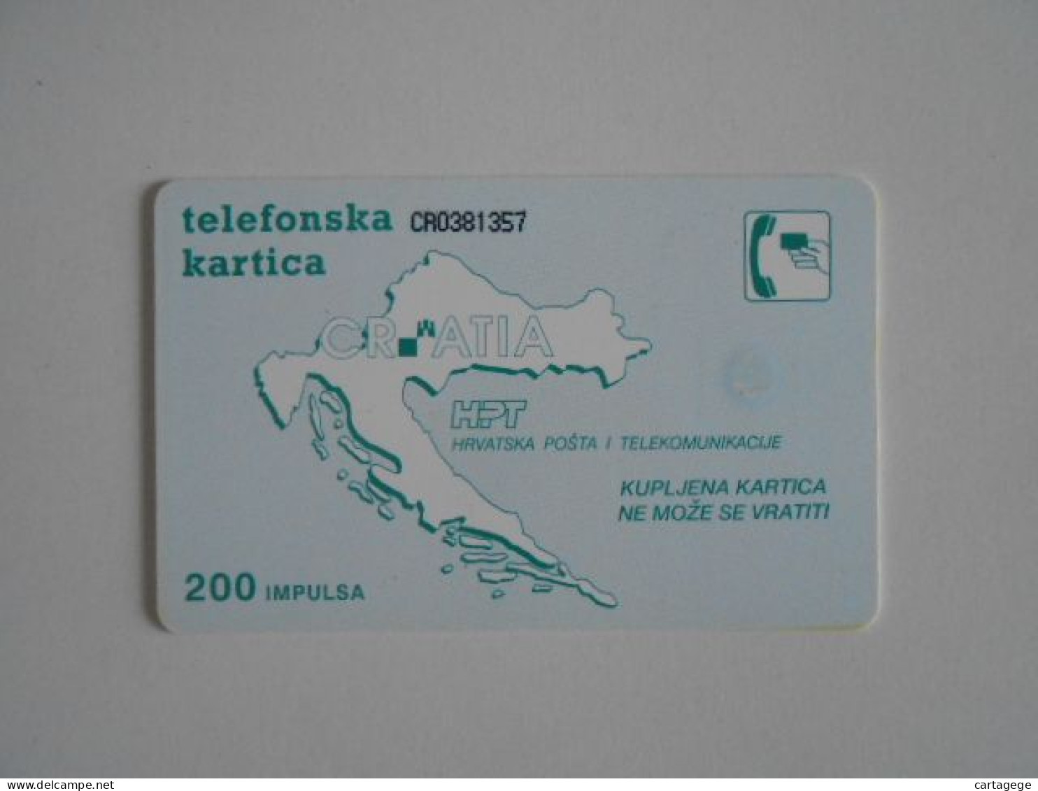 TELECARTE CROATIE - Croacia