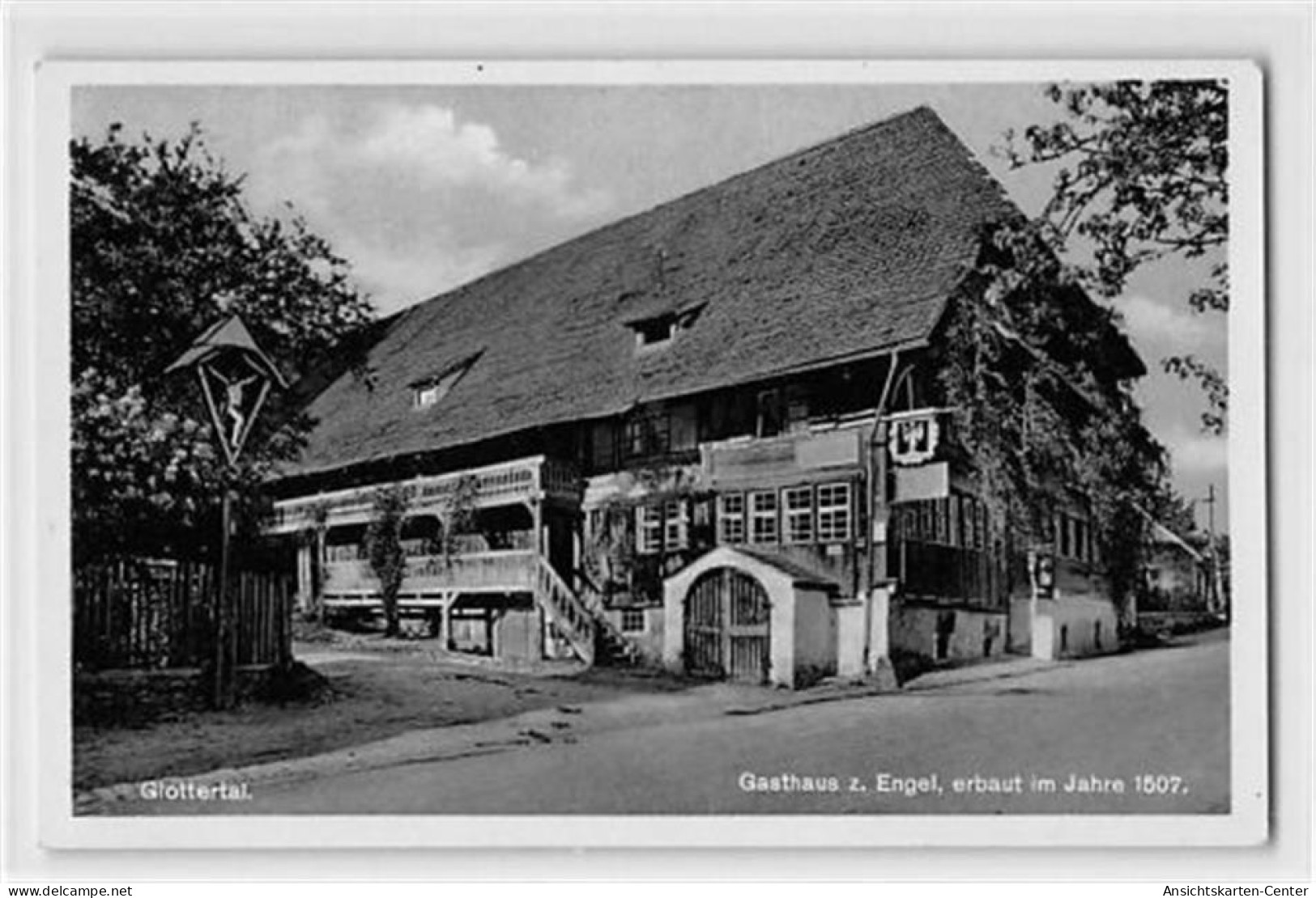 39109904 - Glottertal.  Ein Blick Auf Das Gasthaus Zum Engel Ungelaufen  Leicht Buegig, Sonst Gut Erhalten - Glottertal