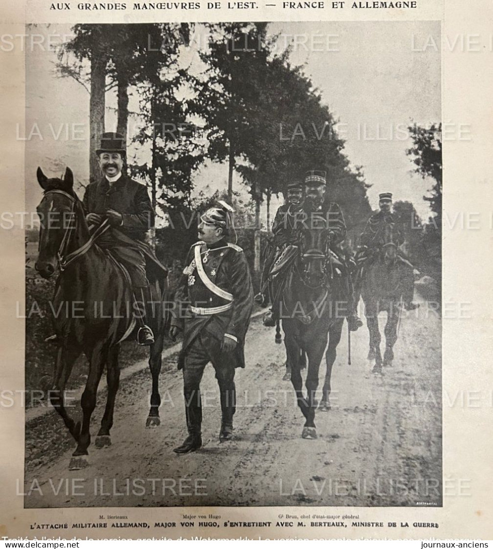 1905 MILITARIA - LES GRANDES MANOEUVRES DE L'EST AUTOUR DE BRIENNE LE CHATEAU - LA VIE ILLUSTRÉE - 1900 - 1949