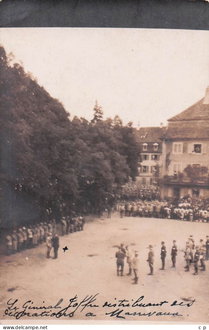 Masevaux - Carte Photo - General Joffre  Distribuant Ses Decorations    -  CPA °J - Masevaux