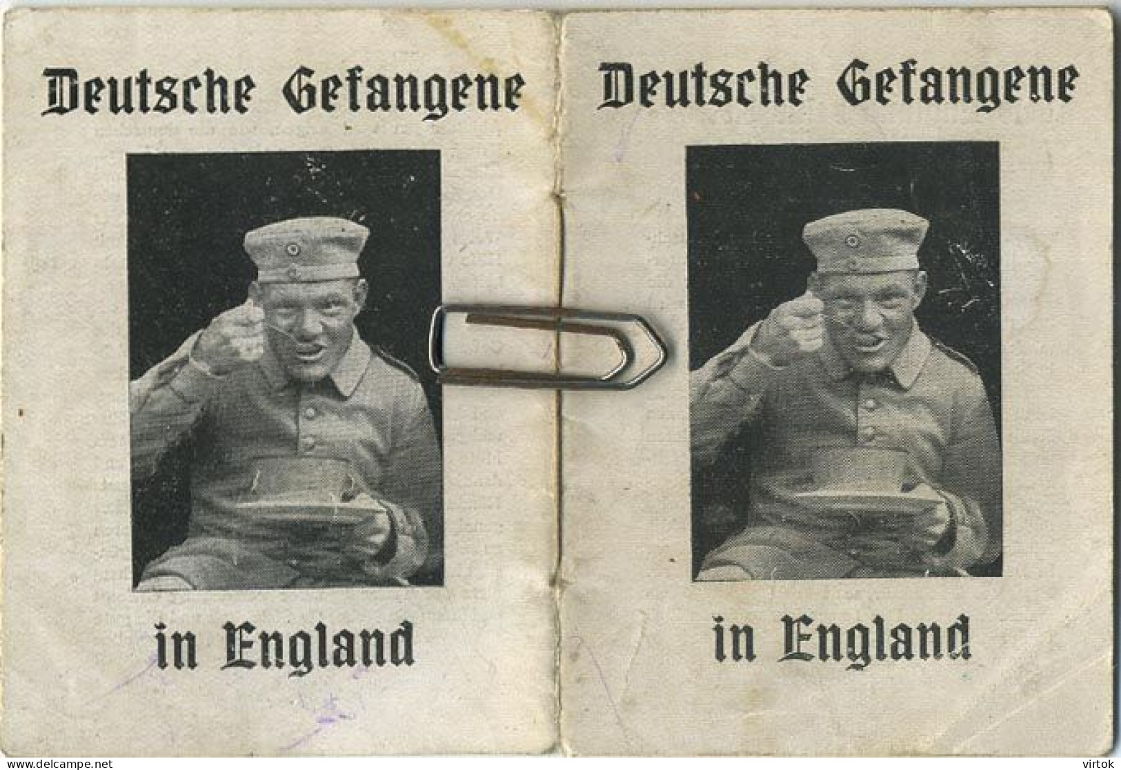 WW2 - Oorlog :  Deutsche Gefabgebe In ENGLAND :  (7.5 X 5.5 Cm) Small Propaganda Booklet 16 Pages. With Foto's - Weltkrieg 1939-45