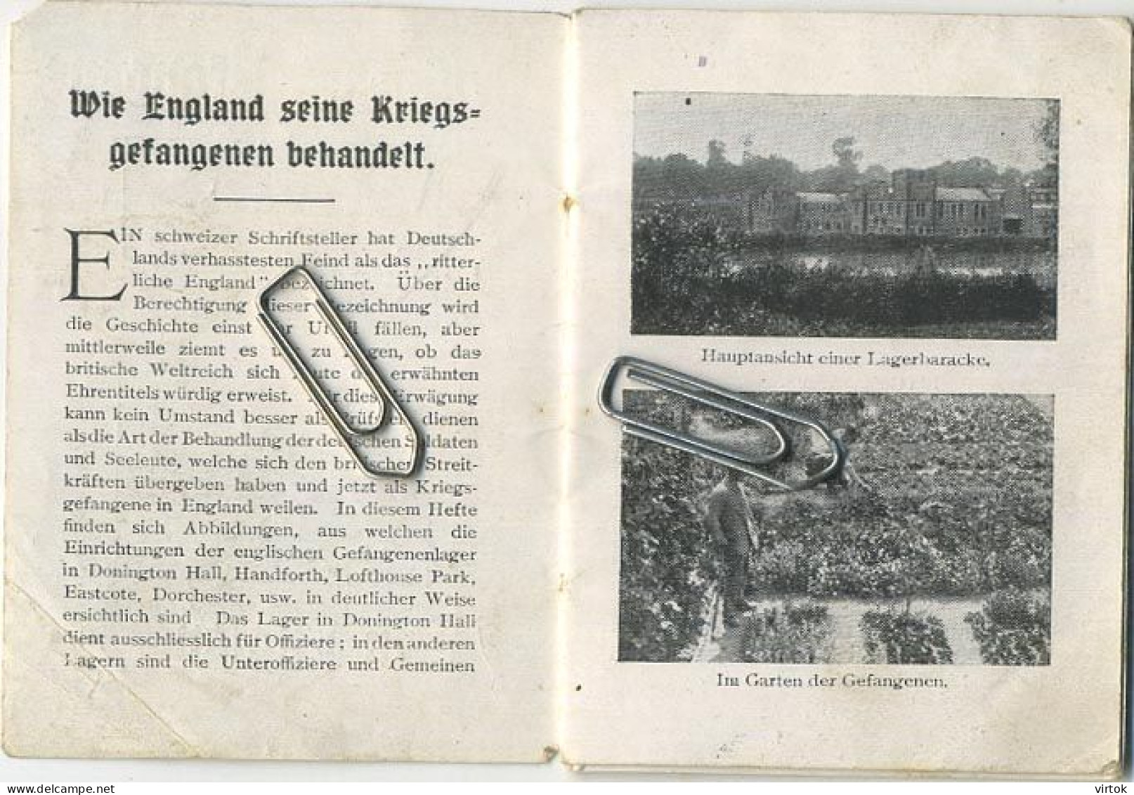 WW2 - Oorlog :  Deutsche Gefabgebe In ENGLAND :  (7.5 X 5.5 Cm) Small Propaganda Booklet 16 Pages. With Foto's - Weltkrieg 1939-45