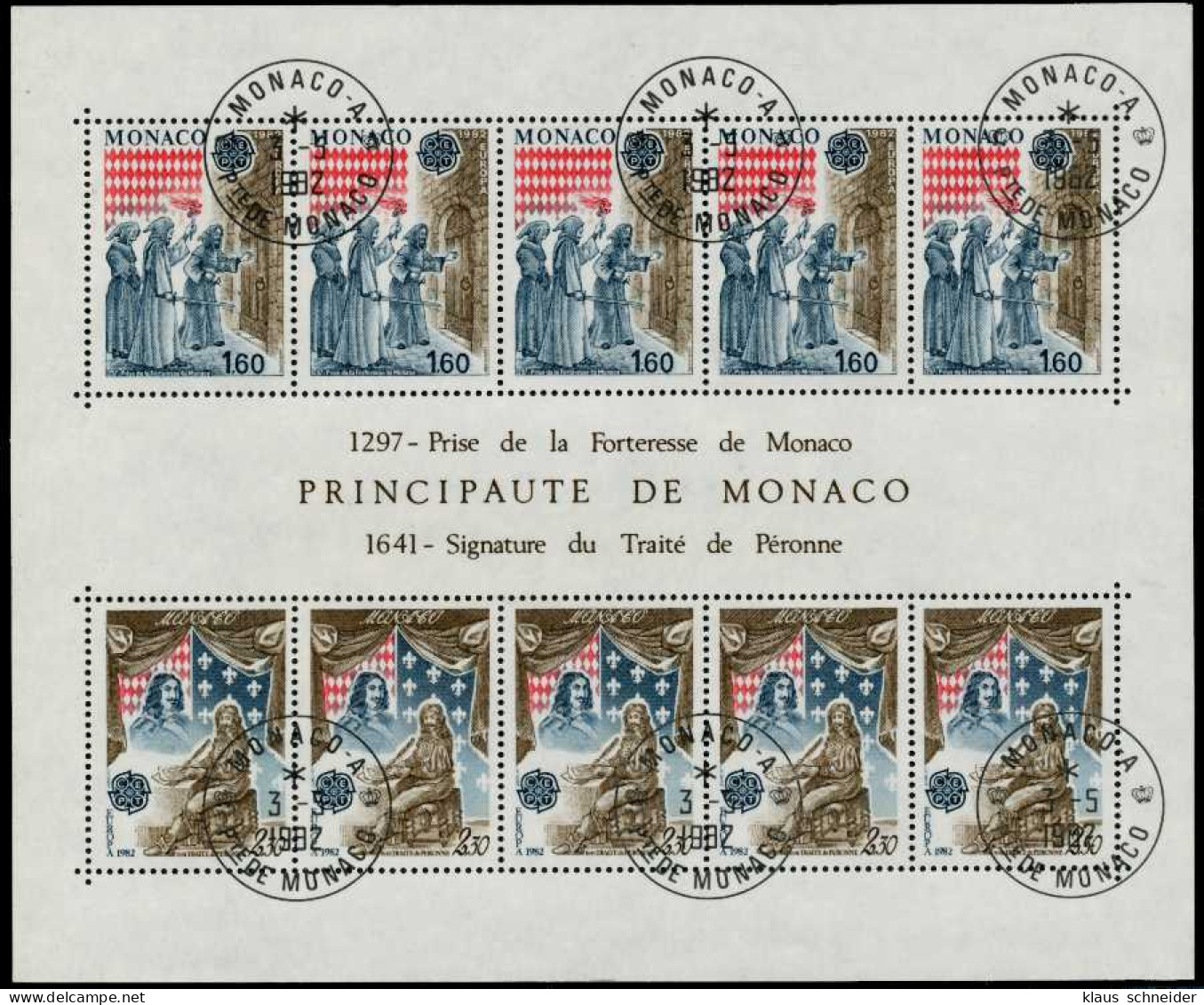 MONACO Block 19 Zentrisch Gestempelt SC101DE - Blocks & Sheetlets