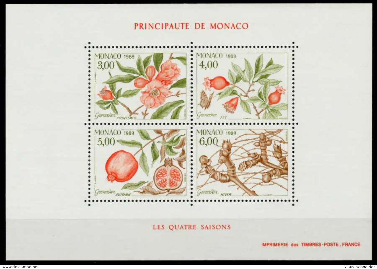 MONACO Block 42 Postfrisch X74BC56 - Blocks & Kleinbögen