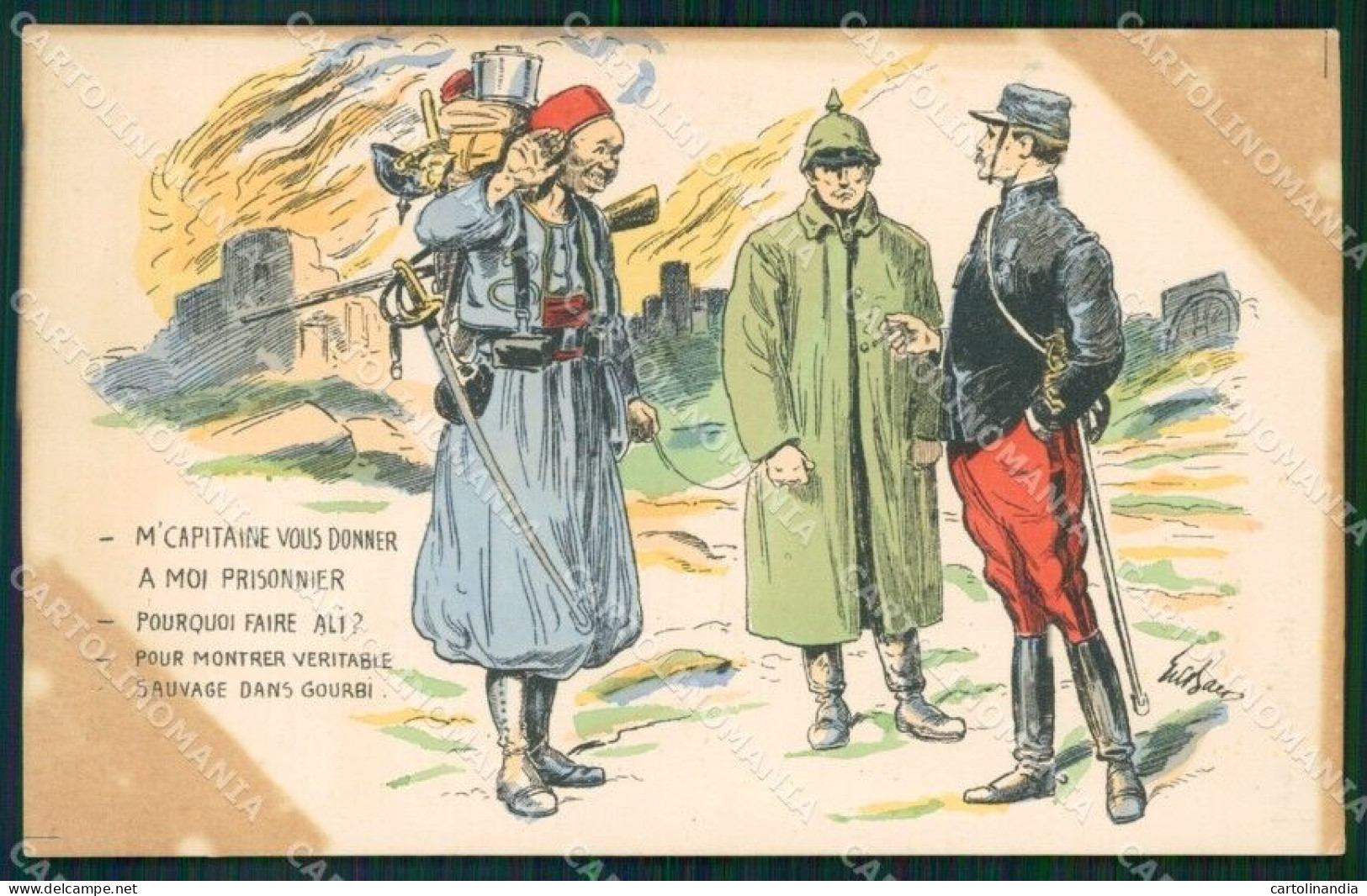 WWI WW1 Propaganda Patriotic War Humor Kaiser Anti German Postcard XF3184 - Autres & Non Classés