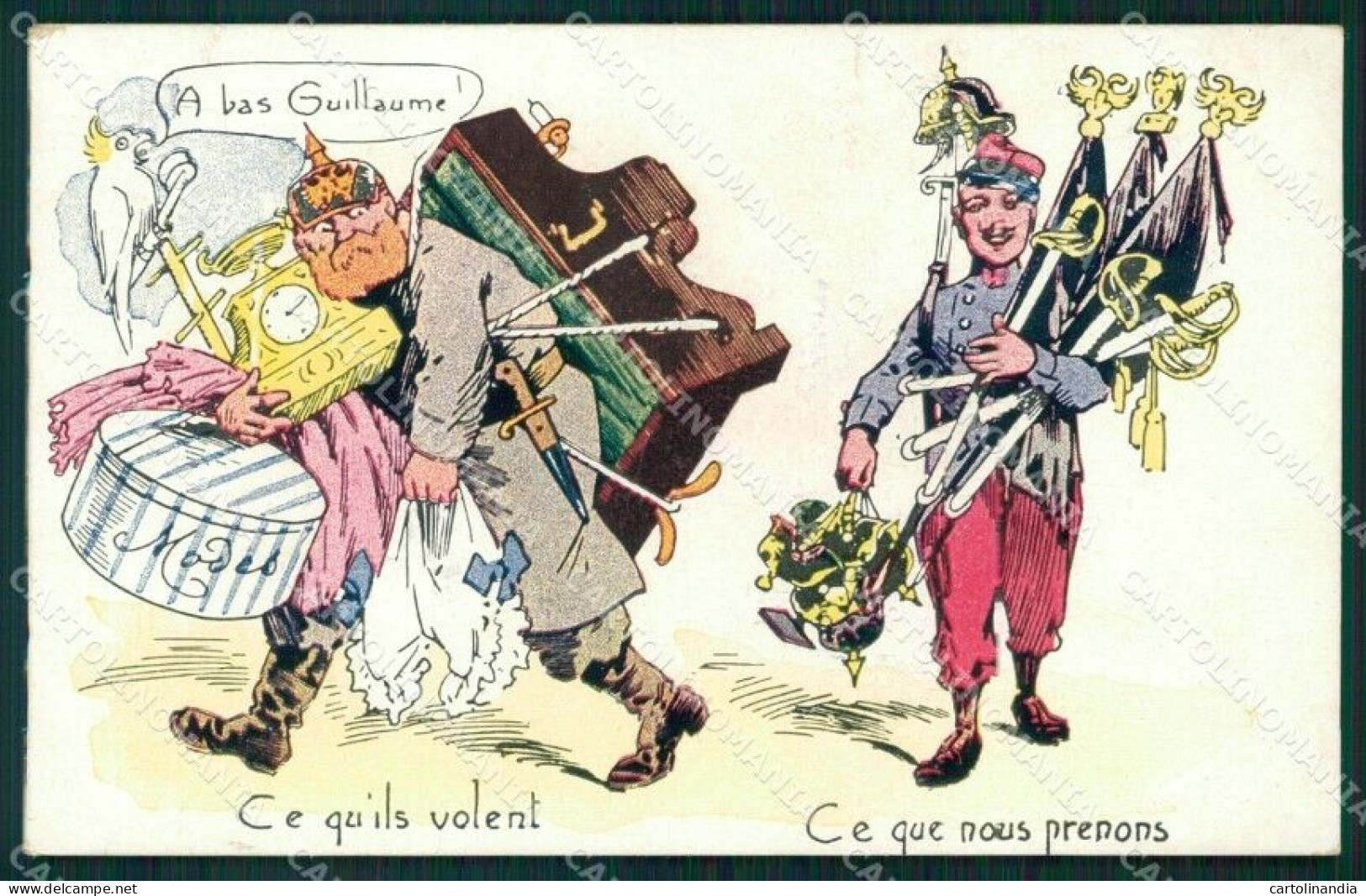 WWI WW1 Propaganda Patriotic War Humor Anti German Postcard XF3150 - Autres & Non Classés