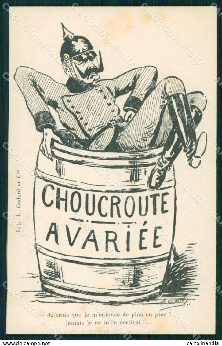 WWI WW1 Propaganda Patriotic Humor Kaiser Wilhelm Anti German Postcard XF3159 - Autres & Non Classés