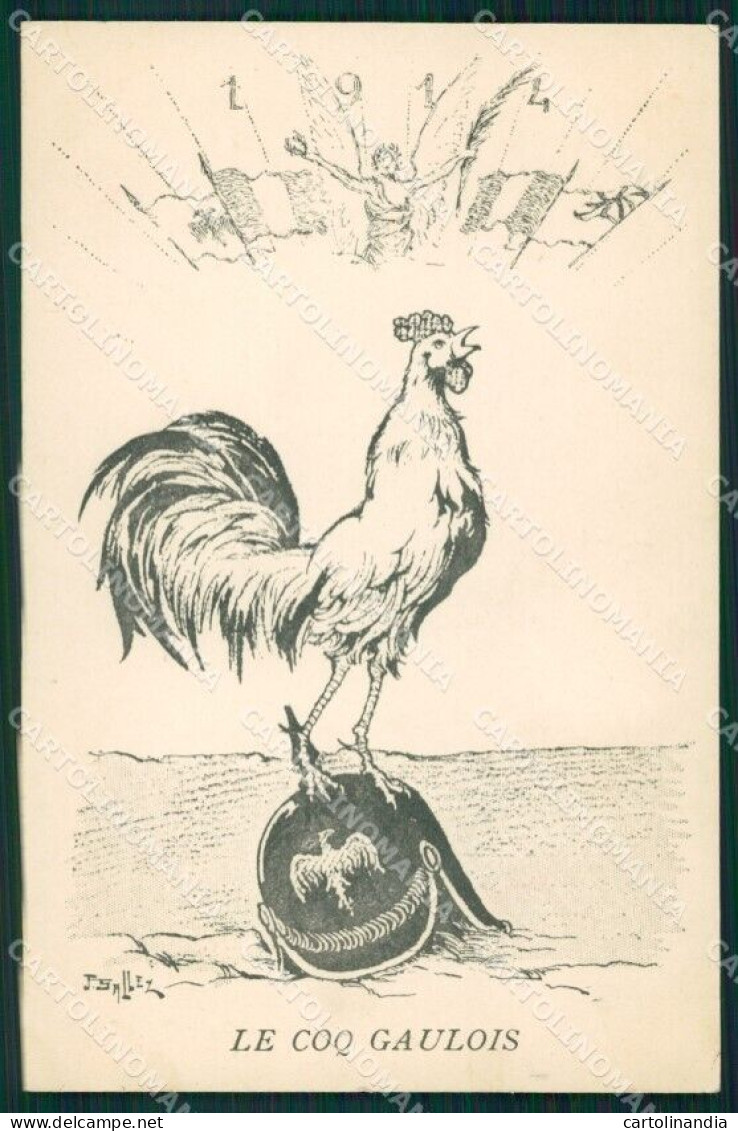 WWI WW1 Propaganda Patriotic Humor Kaiser Anti German Rooster Postcard XF3138 - Autres & Non Classés
