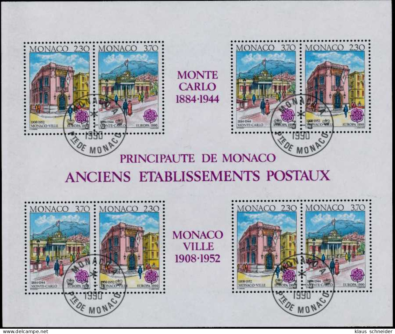 MONACO Block 47 Zentrisch Gestempelt S003582 - Blocks & Sheetlets