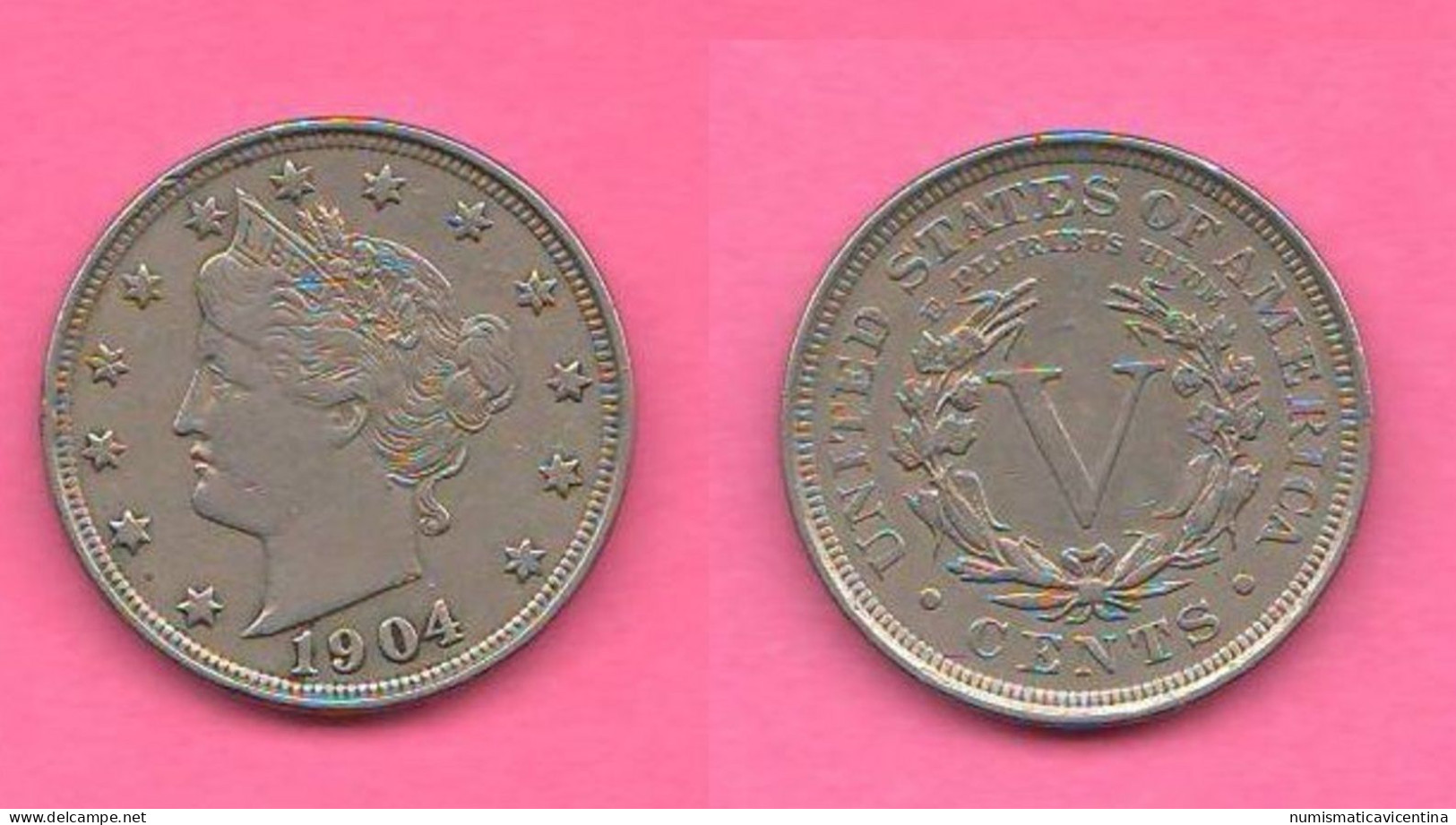 USA 5 Cents 1904 Five Cents America Liberty United States Amérique - 1883-1913: Liberty