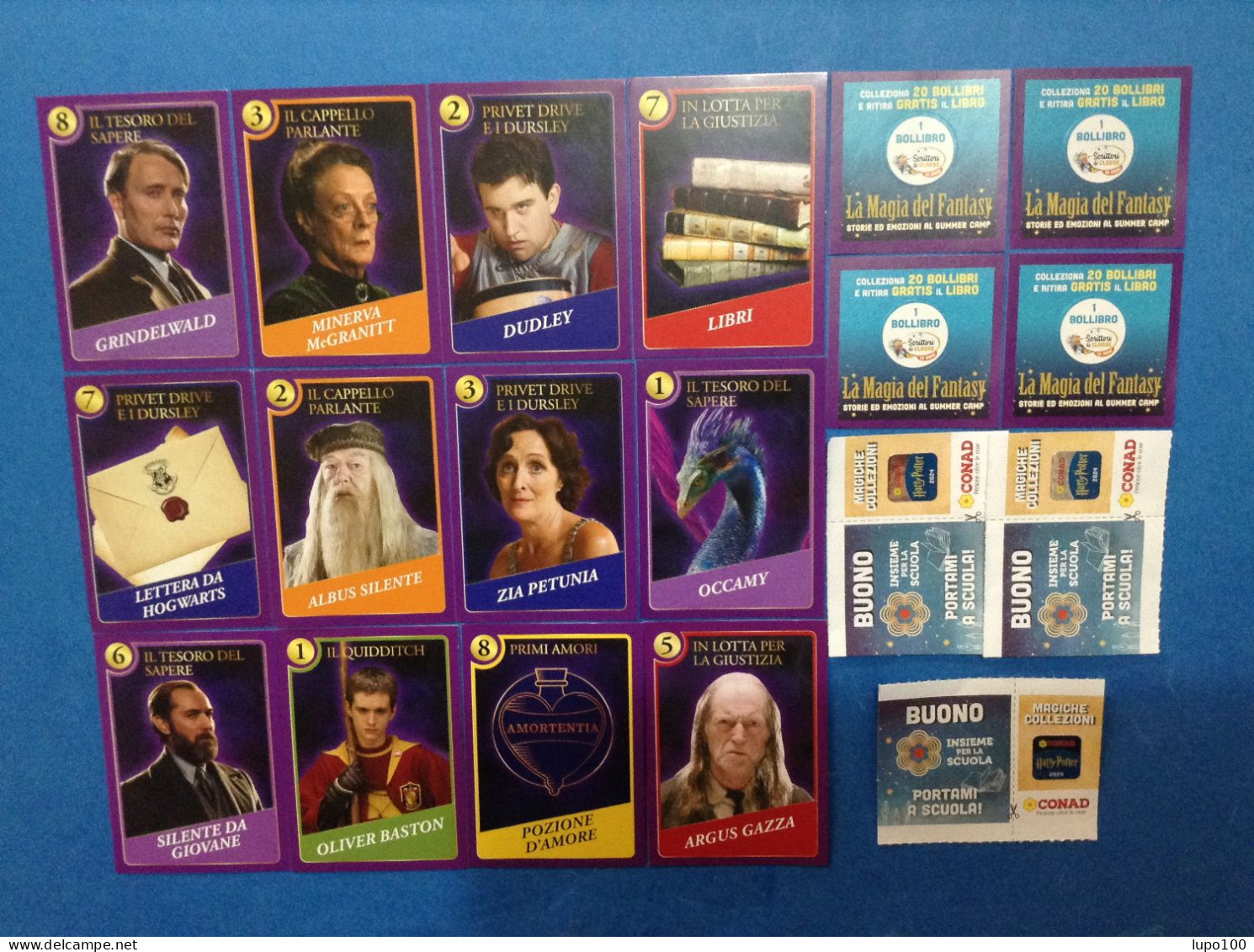 Lotto Da 12 Figurine Card Harry Potter Momenti Magici Conad 2024 + 4 Bollibri + 3 Buoni Scuola - Other & Unclassified