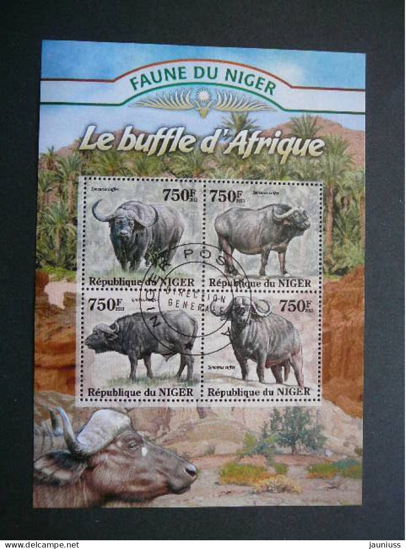 Buffalos Büffel Buffle # Niger # 2013 Used S/s #822 Cows Mammals - Cows