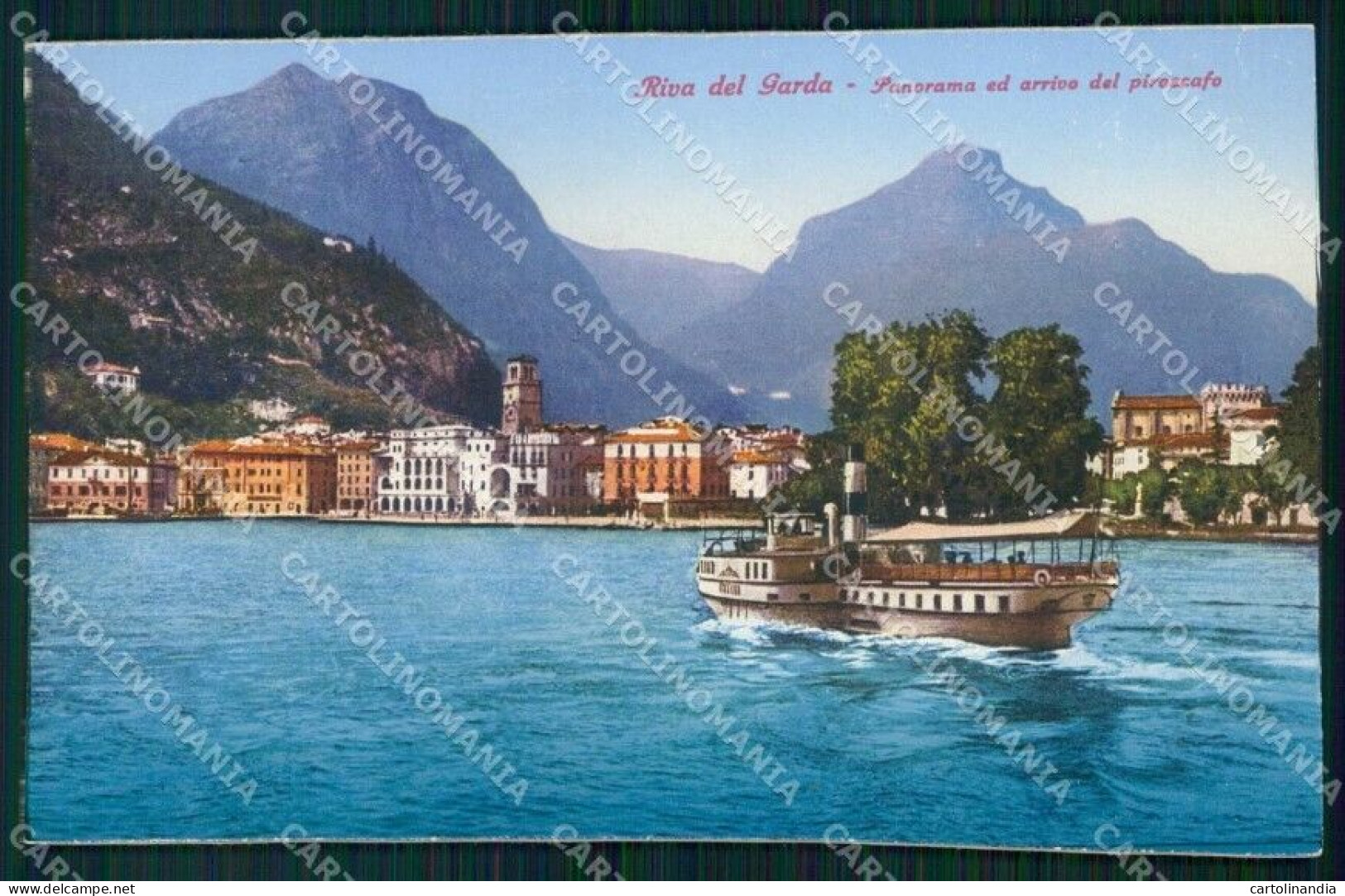 Trento Riva Del Garda Arrivo Del Piroscafo Brunner 310/2 Cartolina RT0431 - Trento