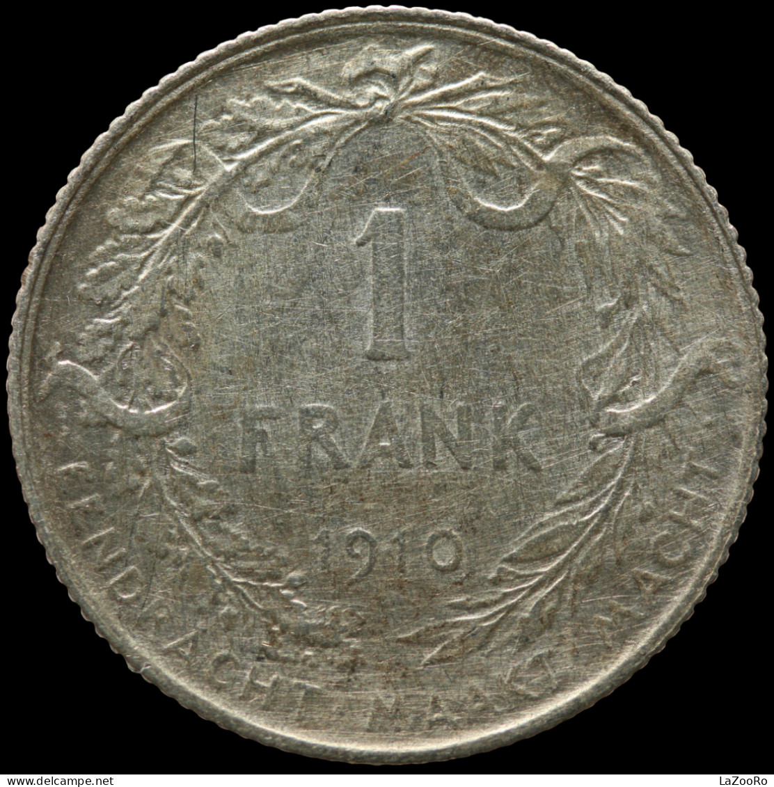 LaZooRo: Belgium 1 Franc Frank 1910 VF / XF - Silver - 1 Frank