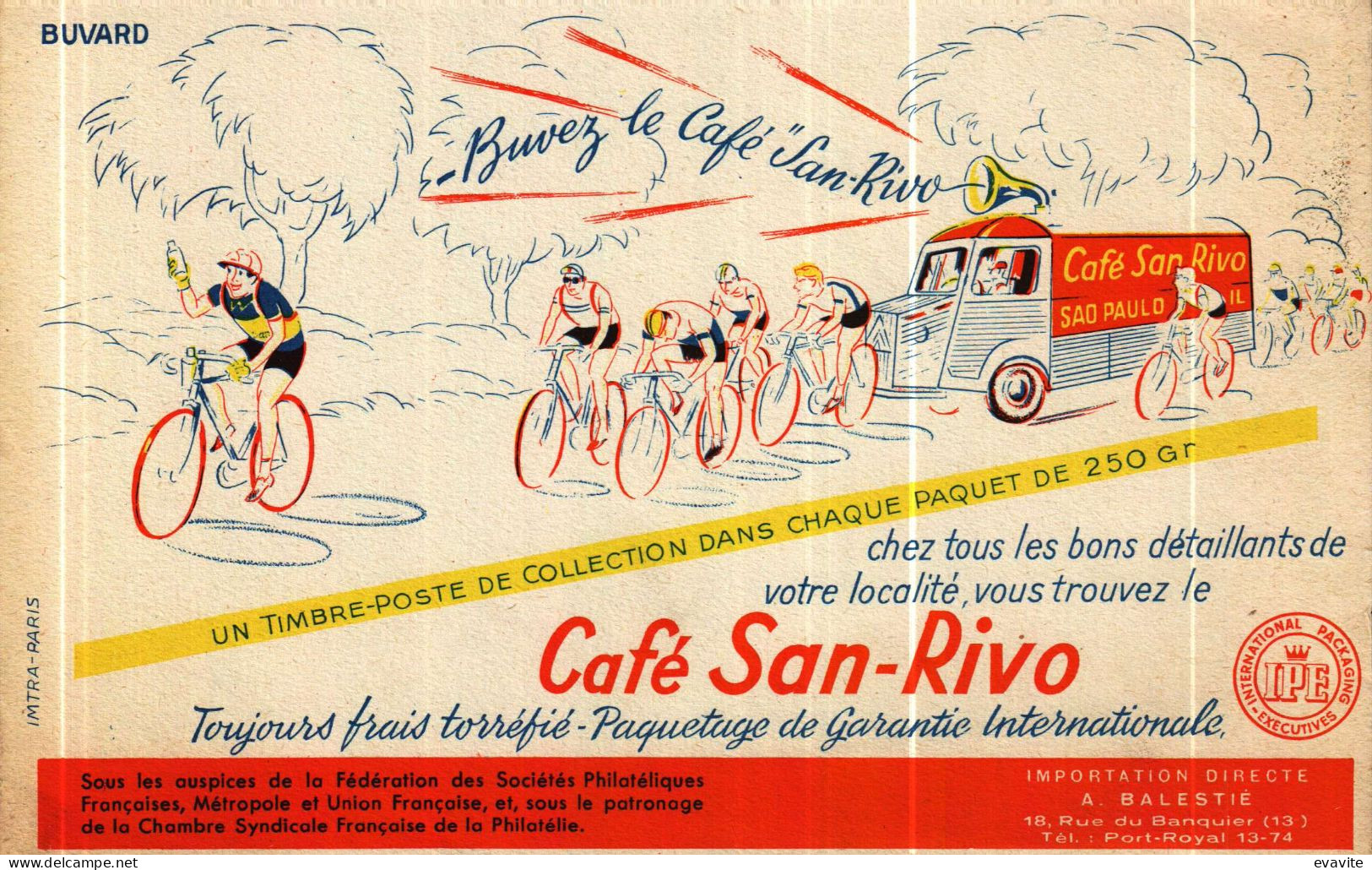 Buvard -    Café SAN-RIVO  Cyclisme - Altri & Non Classificati