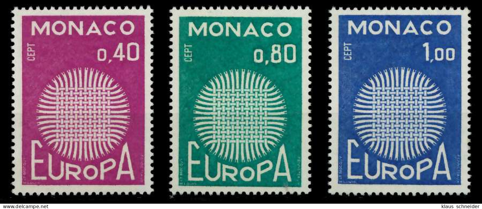 MONACO 1970 Nr 977-979 Postfrisch SA6E98A - Ungebraucht