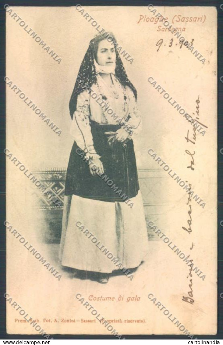 Sassari Costumi Sardi Ploaghe Cartolina ZG0688 - Sassari