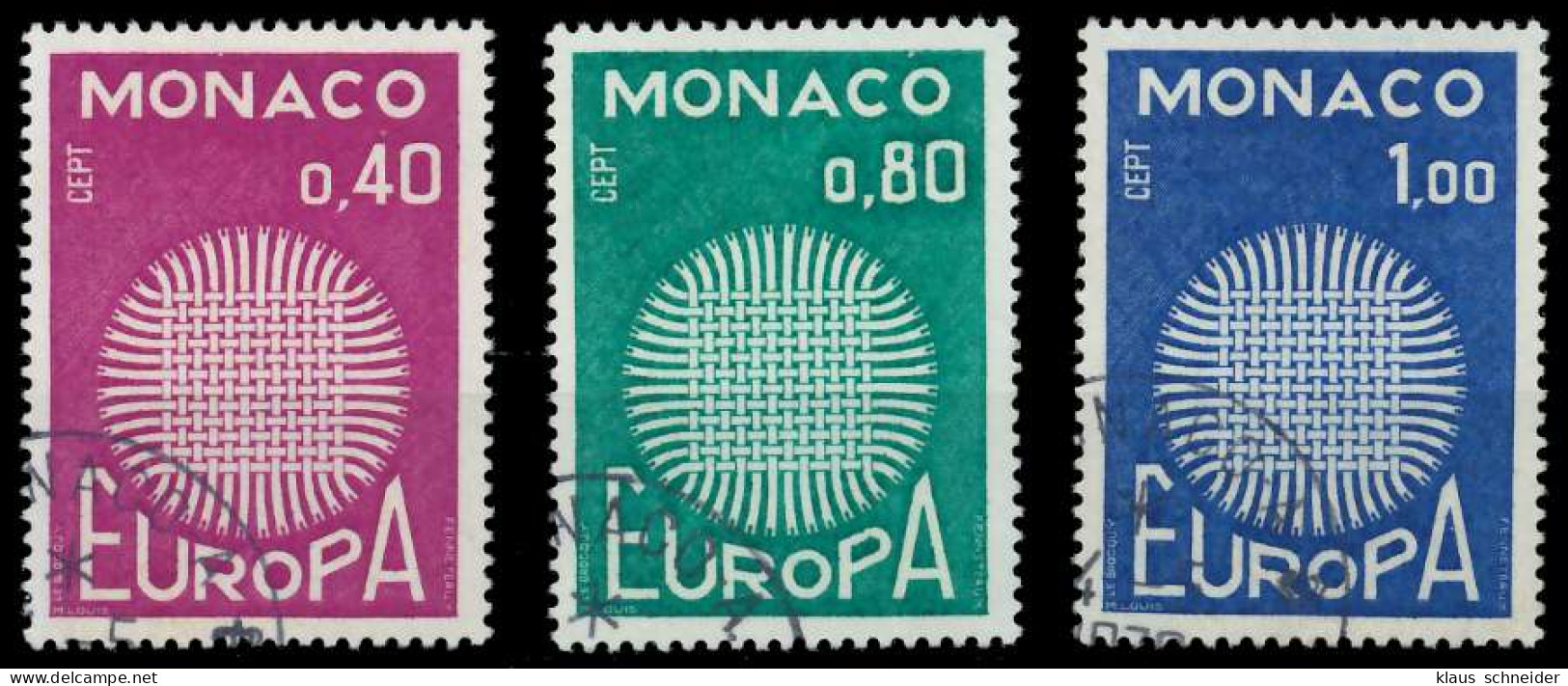 MONACO 1970 Nr 977-979 Gestempelt XFFBF66 - Oblitérés