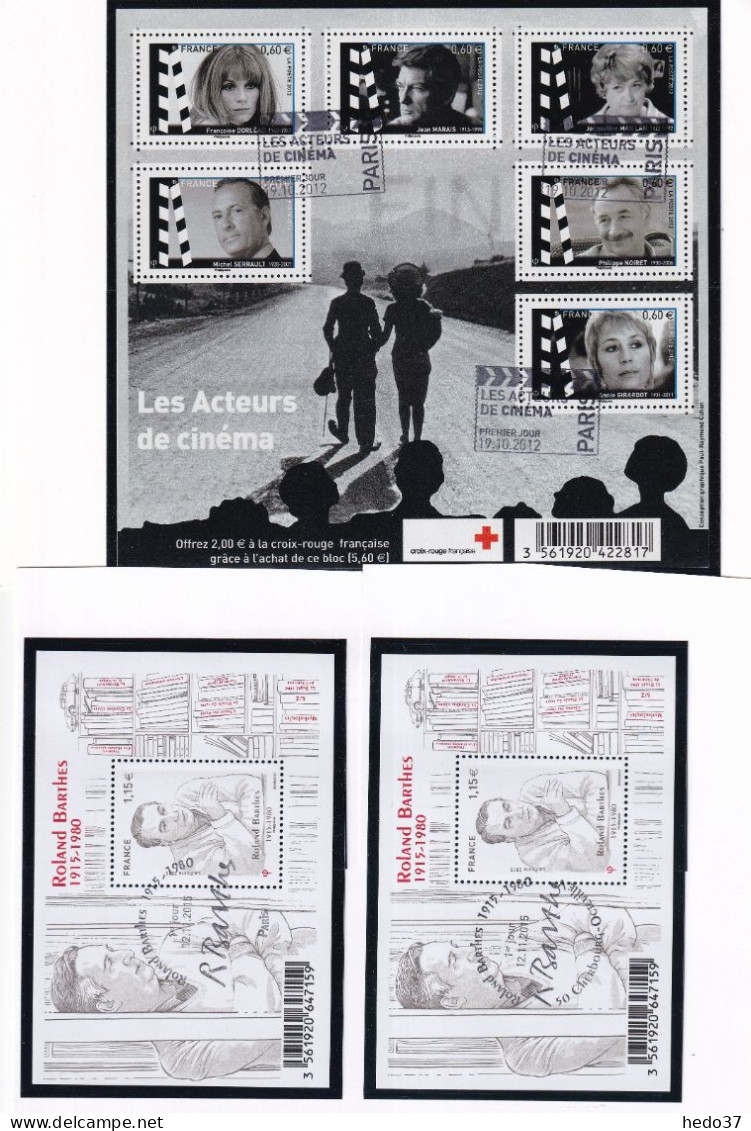 France Période 2015/2019 - Ensemble De 10 Blocs Oblitérés - TB - Used Stamps