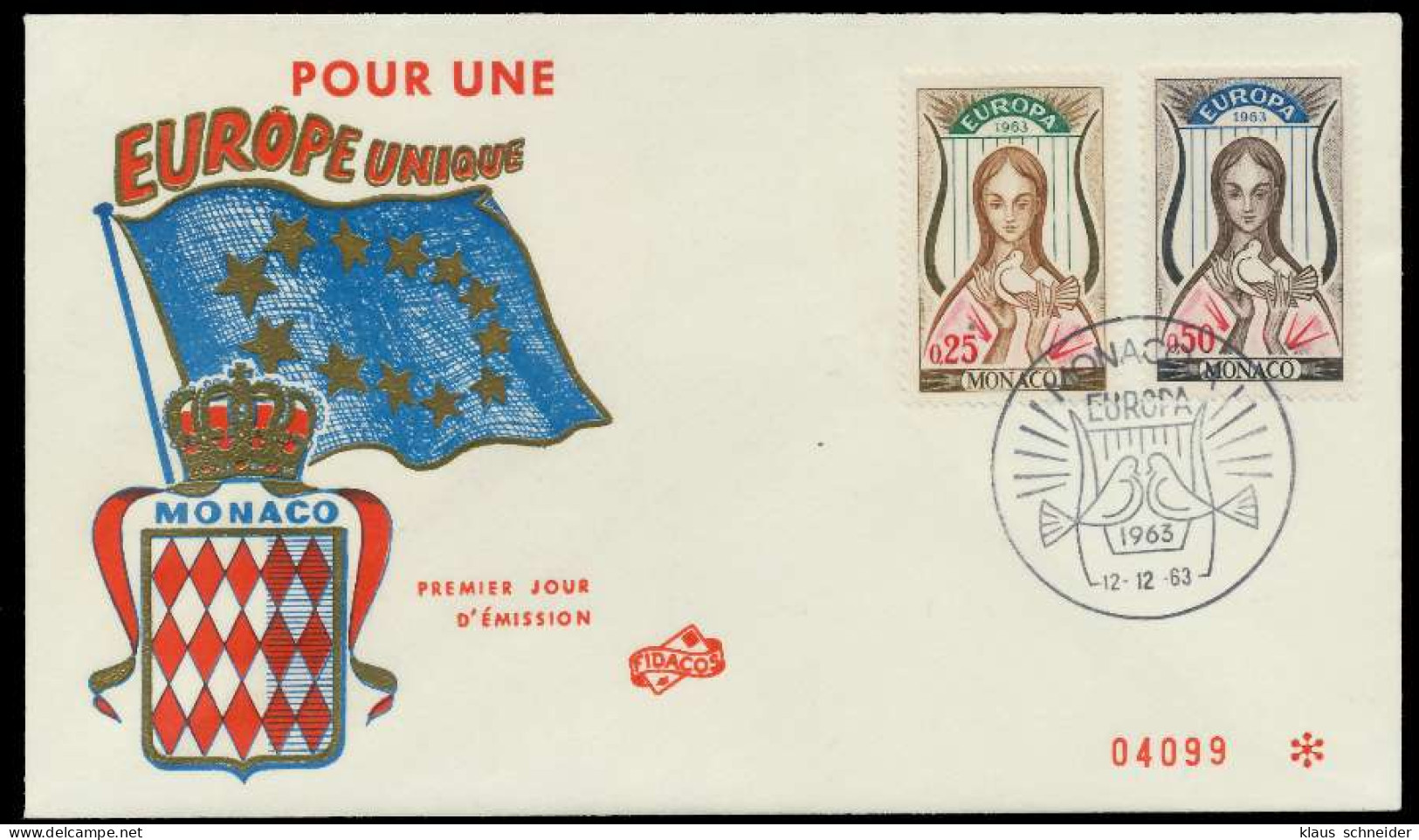 MONACO 1963 Nr 742-743 BRIEF FDC X089572 - Storia Postale