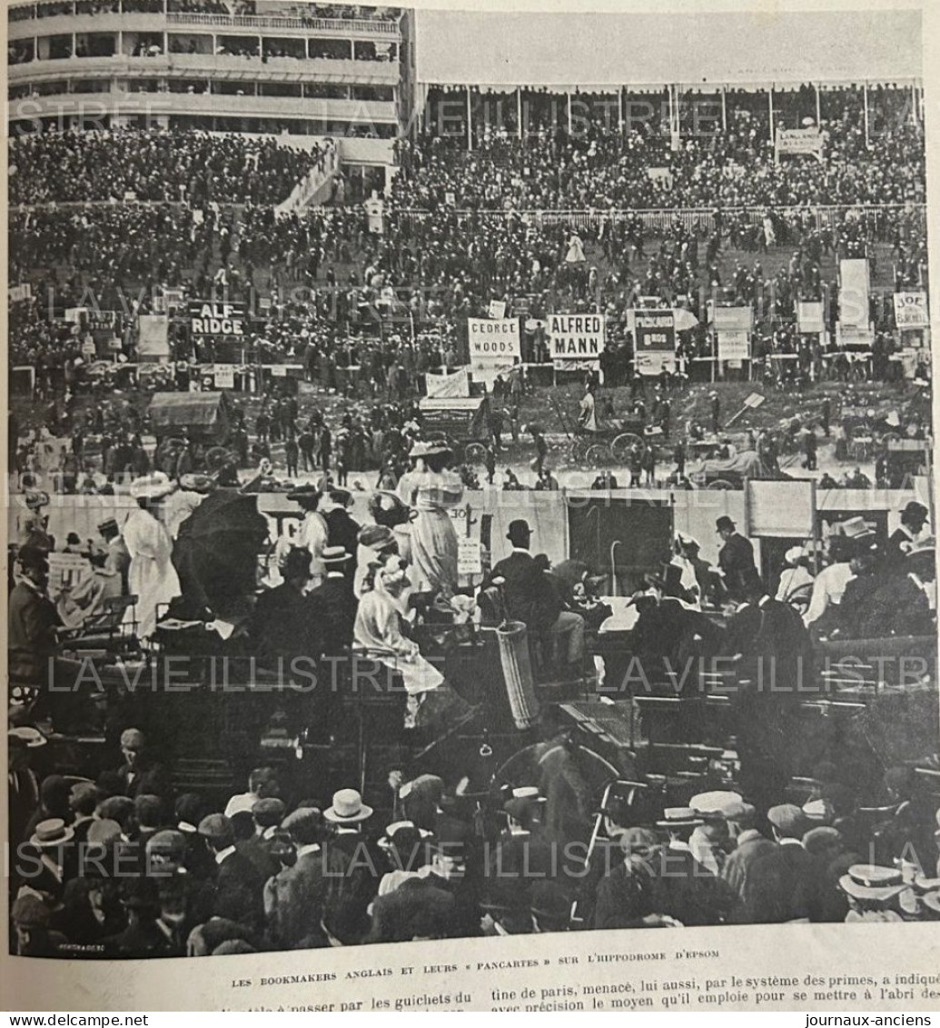 1905 LUTTE CONTRE LES BOOKMAKERS ET LE PARI MUTUEL - LONGCHAMP - HIPPODROME D'EPSON - SUPPRESSION DES BOOKMAKERS - 1900 - 1949