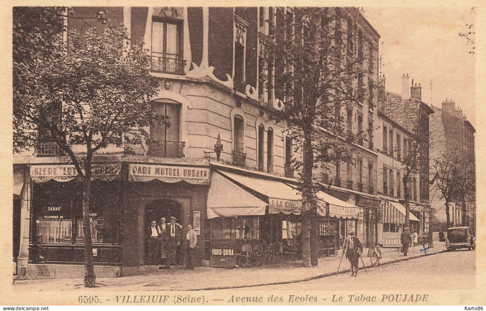 Villejuif * Le Bureau Débit De Tabac POUJADE Tabac TABAC Café La Civette , Avenue Des école - Villejuif