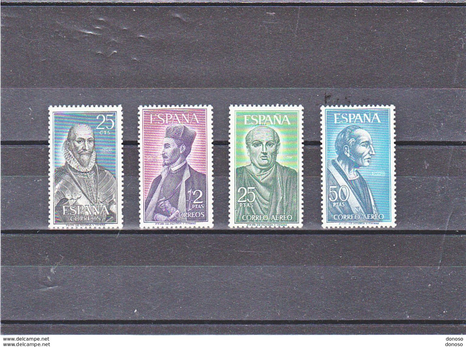 ESPAGNE 1966 Célébrités Yvert 1364-1365 + PA 296-297 NEUF** MNH - Unused Stamps