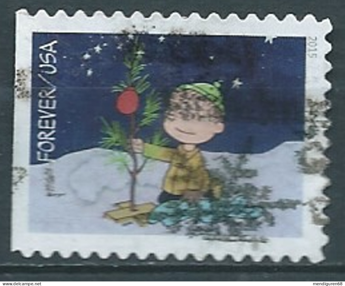 VERINIGTE STAATEN ETATS UNIS USA 2015 CHARLIE BROWN CHRISTMAS: LINUS BY A TREE F USED SN 5025 MI 5204 YT 4838 SN 5633 - Used Stamps