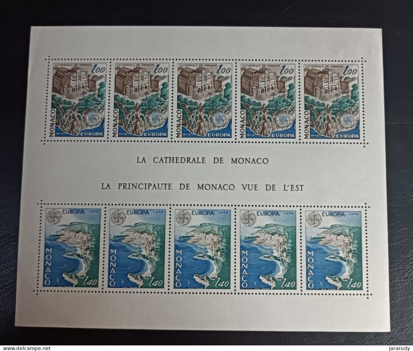 MÓNACO EUROPA CEPT 1978 Yv BF 14 MNH - Blocks & Kleinbögen