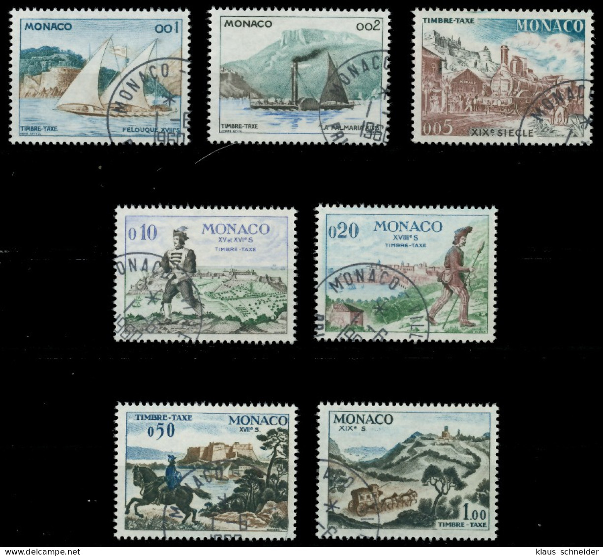 MONACO PORTOMARKEN Nr 59-65 Gestempelt X3BA502 - Postage Due