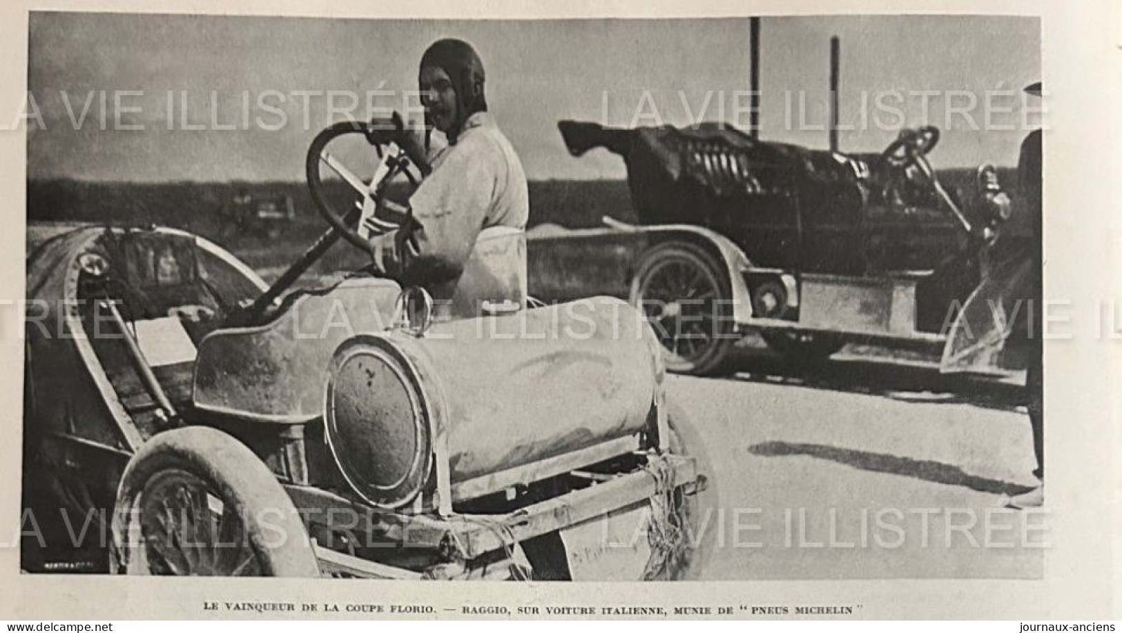 1905 AUTOMOBILE - MEETING ITALIEN - LA COUPE FLORIO - RAGGIO SUR VOITUE ITALIENNE PNEUS MICHELIN - LA VIE ILLUSTRÉE - 1900 - 1949