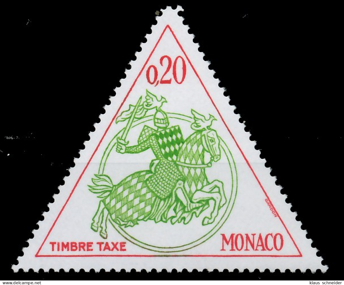 MONACO PORTOMARKEN Nr 70 Postfrisch X3BA516 - Segnatasse