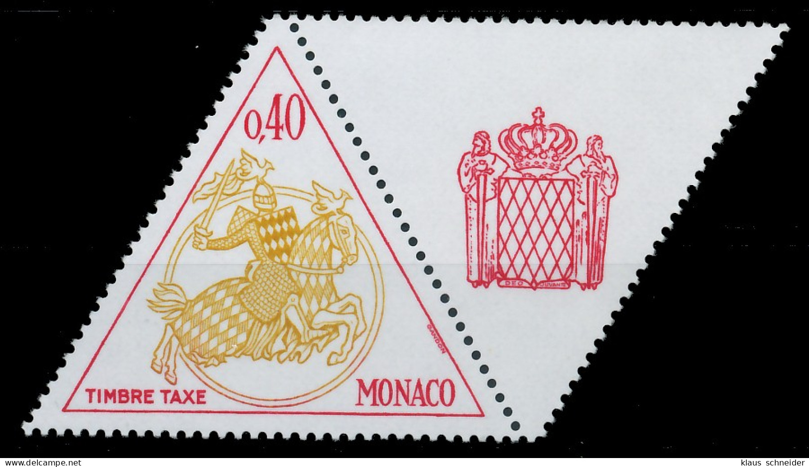 MONACO PORTOMARKEN Nr 72ZfRe Postfrisch WAAGR PAAR X3BA5AE - Portomarken