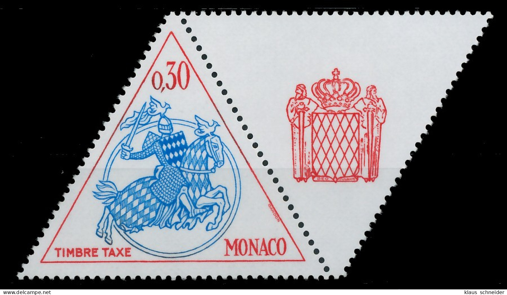 MONACO PORTOMARKEN Nr 71ZfRe Postfrisch WAAGR PAAR X3BA5AA - Portomarken