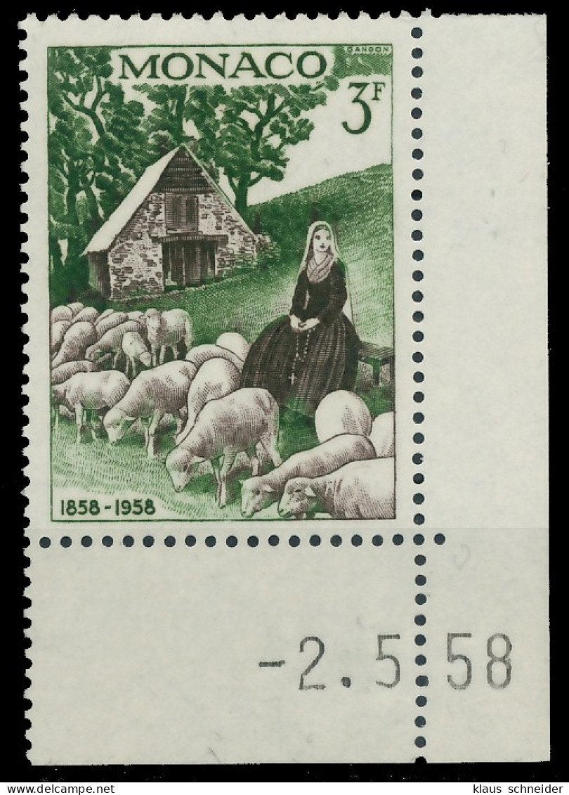 MONACO 1958 Nr 592 Postfrisch ECKE-URE X3BA702 - Unused Stamps